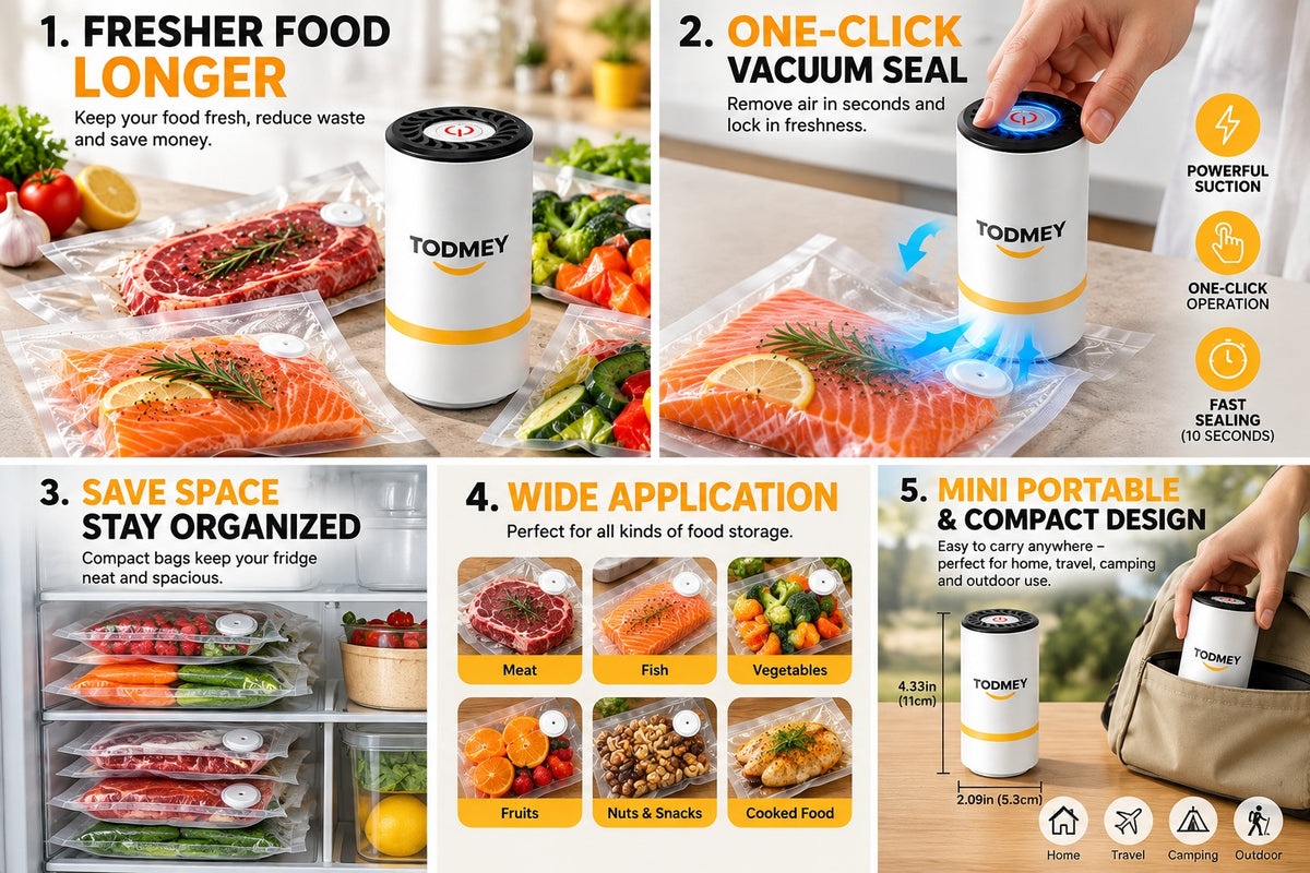 TODMEY™ Mini Vacuum Sealer Kit – TODMEY LLC